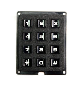 2pc Telephone Panel Keyboard Black 4x3 Array 12 key Momentary Push Button switch - Picture 1 of 8