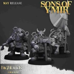 Dwarf Rangers w/Axes Unit 10 inc com –Highlands Miniatures–Dwarfs, Sons of Ymir - Picture 1 of 2