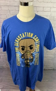 NWT Bill Goldberg The Devastation Continues WWE Shirt Blue Size L Funko Pop - Picture 1 of 7