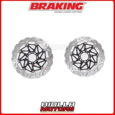 KIT DISCHI FRENO ANTERIORE BRAKING APRILIA MANA GT ABS 850 2009 - 2016 [WAVE FLO Foto 1 de 4