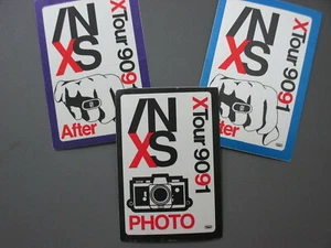INXS satin cloth backstage passes 3 AUTHENTIC 1990/91 PHOTO & AFTER ! - Picture 1 of 1