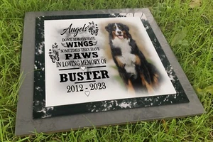Lápida de tumba para mascotas, marcador de tumba de jardín grande, memorial de tumba personalizado - Imagen 1 de 19