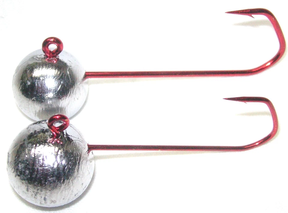 Rundkopfjig 80 g VMC 5150 RD 6/0 + 8/0 Jigkopf  Zanderjig Dorschjig per 2 Stück - Bild 1 von 1