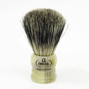 OMEGA Bristle Mix (Boar Bristle & Badger) Shave Brush, Resin Handle aka The Runt - Picture 1 of 2