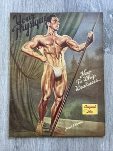 YOUR PHYSIQUE Bodybuilding Magazine JOE WEIDER COVER AUGUST 1946 VOL 6 NO  1 - Picture 1 of 24