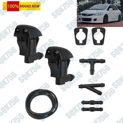 2x Limpiaparabrisas de Coche Ajustable Doble Agujero Chorro de Agua para Honda Foto 1 de 4