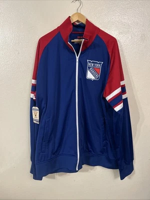 Chaqueta Mitchell & Ness New York Rangers NHL 4XL Ajuste A Medida Azul Hockey - Nueva Foto 1 de 4