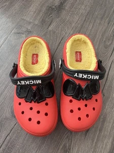 Crocs Unisex-Child Classic Lined Disney Clogs, Mickey and Minnie Mouse Shoes and - Picture 1 of 4