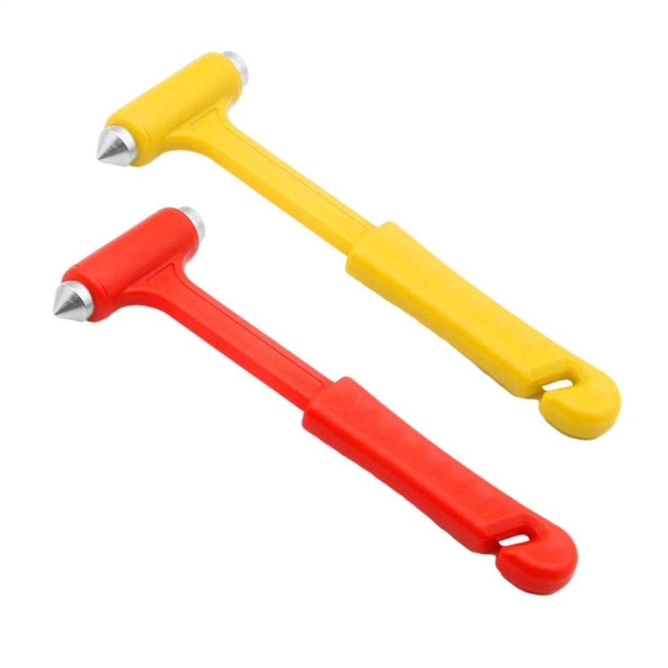 Martillo de seguridad para automóvil ventana rompedor de vidrio cortador de cinturón de seguridad vehículo herramienta de escape Foto 1 de 4