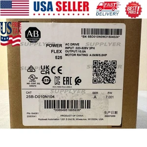 25B-D010N104 Nuevo AB Powerflex 525 AC Drive 4KW 5HP 25BD010N104 EE. UU. Impuestos libres - Imagen 1 de 3