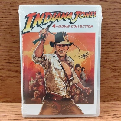 Indiana Jones 4-Movie Collection (DVD, 2021) Harrison Ford Adventure NEW Sealed - Image 1 of 4
