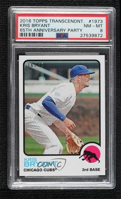 2016-17 Topps Transcendent Party Kris Bryant /65 Kris Bryant #KB-1973 PSA 8 - Image 1 of 2