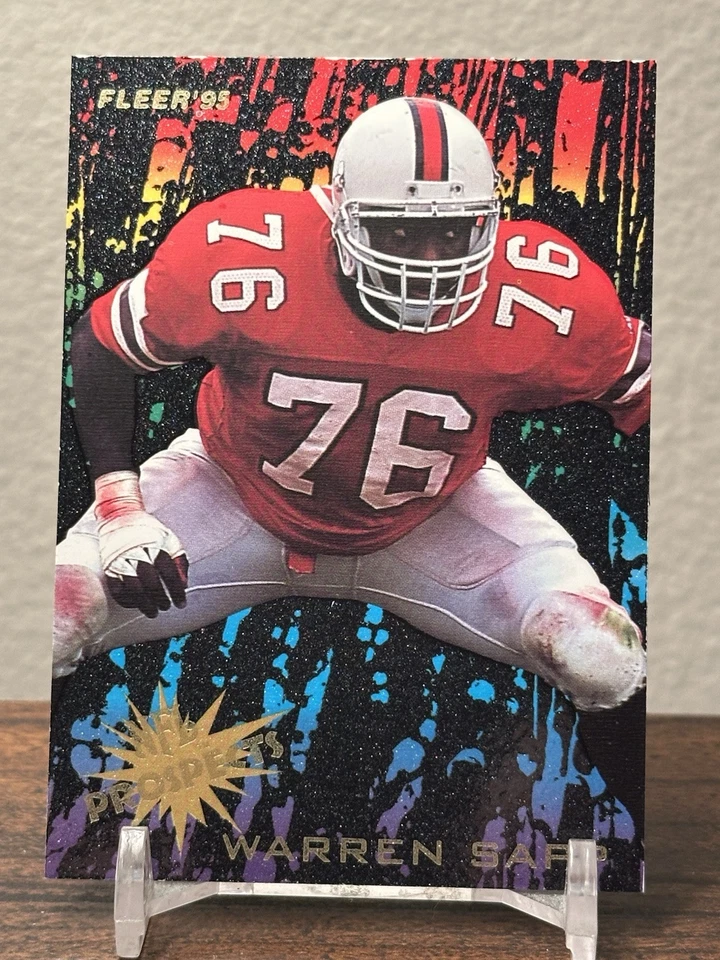 Warren Sapp 1995 Fleer NFL Prospects Insert Rookie RC #14 TB Buccaneers HOF - Image 1 of 2