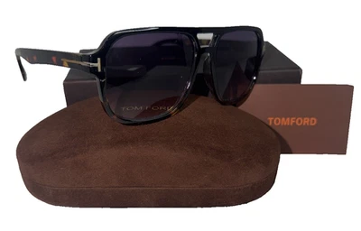 GAFAS DE SOL TOM FORD MARRÓN TORTUGA TALLA 54[]20 139 CON ESTUCHE Y CAJA DEGRADADO PÚRPURA Foto 1 de 4