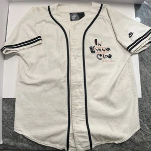Camicia da baseball media vintage rara amici e famiglia Nike etichetta colore vivo - Foto 1 di 24