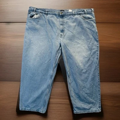 Harbor Bay Jeans Men 56X28 Big & Tall Blue Slight Taper Medium Wash Distressed - Image 1 of 4