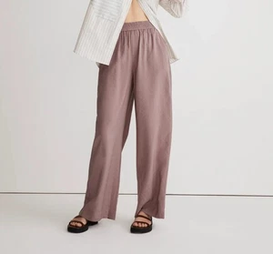 Madewell Drapeweave Carley Hose mit weitem Bein Abend Mauve Größe XL - Bild 1 von 13