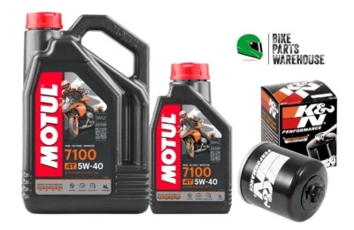 Kit de aceite y filtro K&N para Triumph DAYTONA 1200 1993-1997 Motul 7100 5W40 Foto 1 de 4