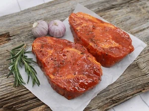 Schweinekamm Steak  | Texas, mariniert | 4 Stück | gesamt ca. 760 gr. - Bild 1 von 1