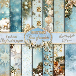 Christmas- Time of wonders, Xmas paper pads, Christmas Scrapbook paper - Picture 1 of 8