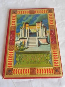 Vintage souvenir book 1910s Ricordo di Pompei photographs map - Foto 1 di 7