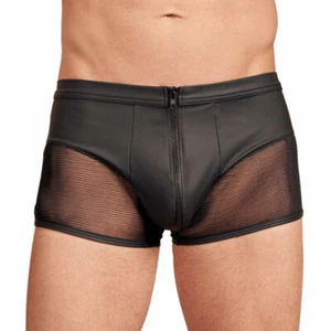 Boxer uomo con cerniera zip sexy mutanda ragazzo nero trasparente vita bassa hot - Imagen 1 de 12