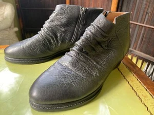 10 M Gentle Souls Norton schwarze Damen-Stiefeletten aus Leder mit Reißverschluss plissiert - Bild 1 von 5