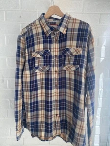 Joe Browns Blue Checked Shirt Men's Size Large - Picture 1 of 8