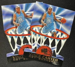 1998 Press Pass Net Burners Vince Carter inserto fustellato 2x #NB4 lotto Rookie RC - Foto 1 di 3