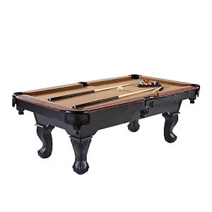 Barrington Billiards 7.5' Belmont Drop Pocket Table w/Pool Ball & Cue Stick Set - Picture 1 of 11
