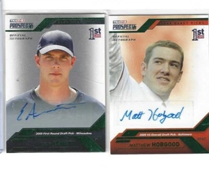 2 2009 Tristar Prospects GREEN AUTOGRAPH ERIC ARNETT 05/25 MATT HOBGOOD 20/25 - Bild 1 von 1