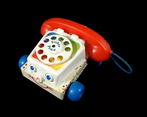 Vintage 1961, 1985 Fisher Price Chatter Telephone Pull Toy - Picture 1 of 9