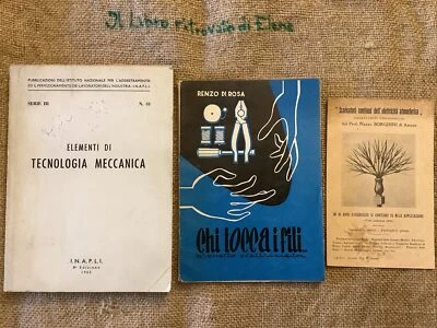 Lotto Elementi Di Tecnologia Meccanica E Brevetto Elettricista 1954 - Immagine 1 di 4