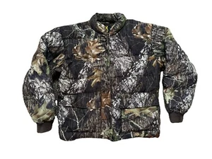 Browning Mossy Oak Camo Goose Down Puffer Jacket Coat Sz Medium - Picture 1 of 24