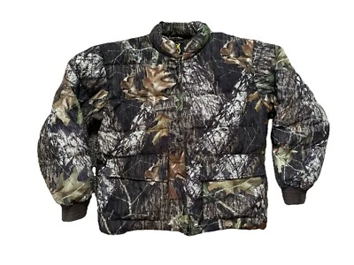 Browning Mossy Oak Camo Goose Down Puffer Jacket Coat Sz Medium  - Image 1 of 4