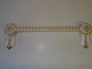 CREAM WHITE AND GOLD - DELUXE VELVET CORNERSTONE BROWBAND - £28.99 - Picture 1 of 4