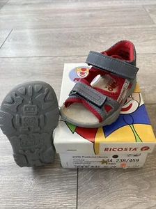 boys Ricosta High Back Washable Grey / Red Sandals Uk Size 3.5 Euro 20 - Picture 1 of 4