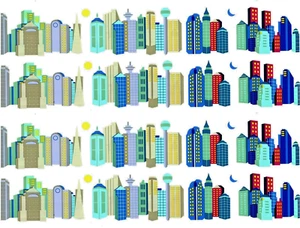 Mrs. Grossman's Cityscape City Skyline Design Lines Scrapbook Stickers 4 Sheets - Picture 1 of 2
