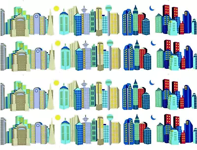 Mrs. Grossman's Cityscape City Skyline Design Lines Scrapbook Stickers 4 Sheets - Image 1 of 2