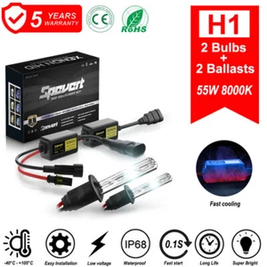 2x 55W H1 HID Xenon Brenner profi Slim Ballast Kit Birne Scheinwerfer Set 8000K - Bild 1 von 12