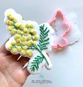 Frauentag Mimose Blumen Reliefplatte Plätzchenformen Plätzchen 12x8,5cm - Bild 1 von 1