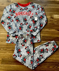 NEW-Disney-Kids SZ: 7/8-Mickey Mouse- 2pc Christmas/Holiday Family Pajama PJ’s - Picture 1 of 11