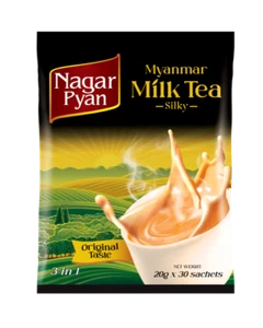 Nagar Pyan Myanmar Milchtee 3in1 Original Geschmack 20g x 30 Beutel Myanmar Burma - Bild 1 von 2