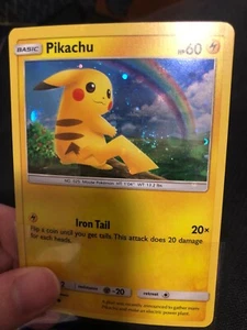Pokemon Pikachu Swirl 28/73 Shining Legends Canada EXCLUSIVE Holo bleed Promo NM - Picture 1 of 5