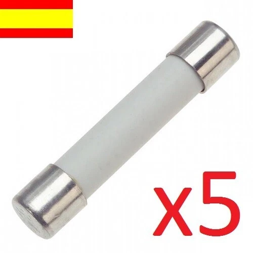 Fusible ceramico 25A , 6X30mm , 250V , 5 unidades - Imagen 1 de 1