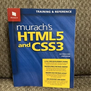 Murach's HTML5  CSS3 Training and Reference by Zak Ruvalcaba & Anne Boehm  PAPER - Picture 1 of 3