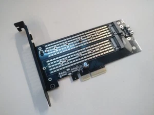 JEYI PCIe dual M.2 NVMe SSD Adapterkarte - B & M Key - Schnellversand - Bild 1 von 7