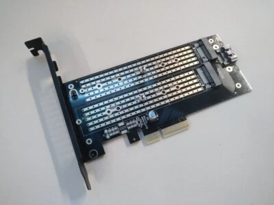 JEYI PCIe dual M.2 NVMe SSD Adapterkarte - B & M Key - Schnellversand - Bild 1 von 4