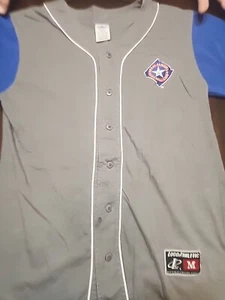 Vintage Logo Athletic Texas Rangers Baseball Gray Jersey Size M - Picture 1 of 3