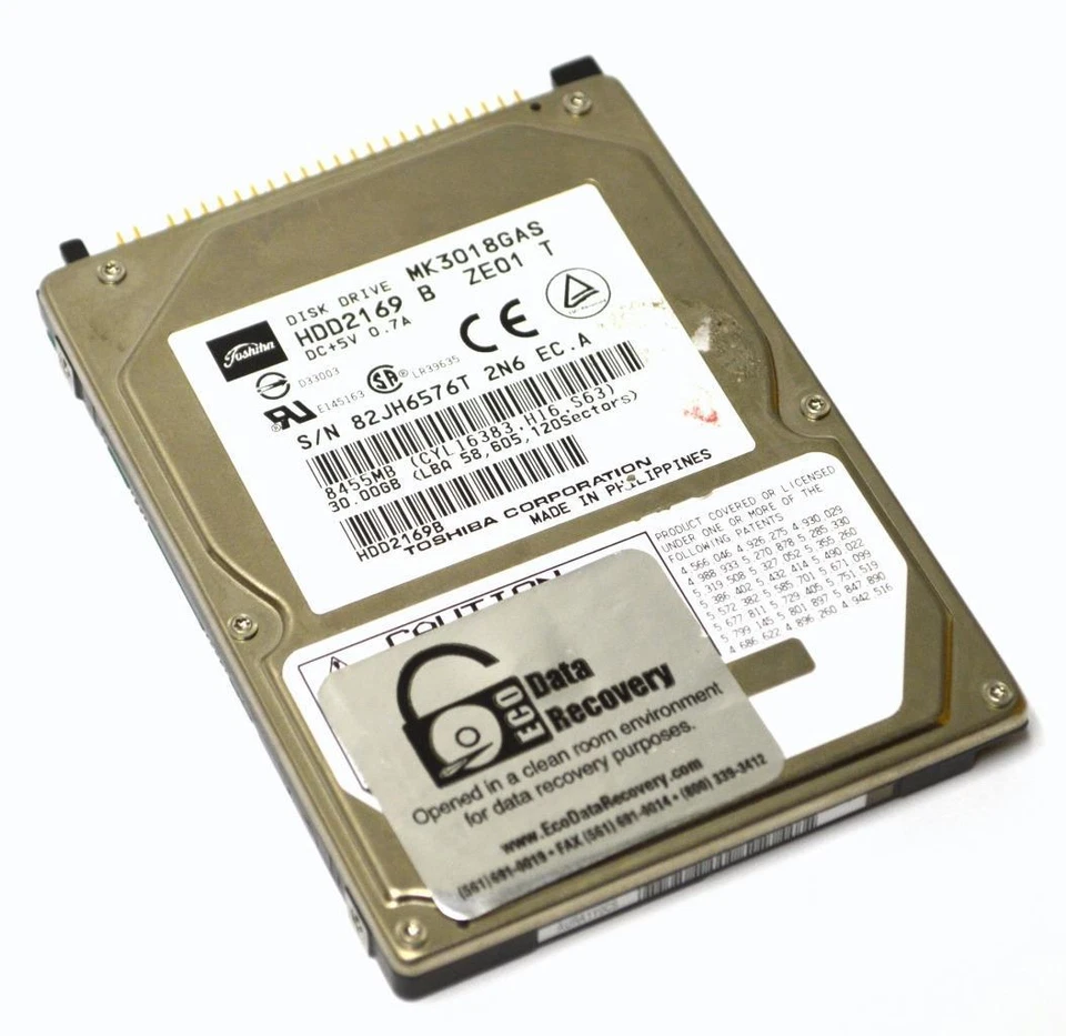 TOSHIBA HDD2169 30 GB INTERNAL DISK DRIVE MK3018GAS - Image 1 of 1